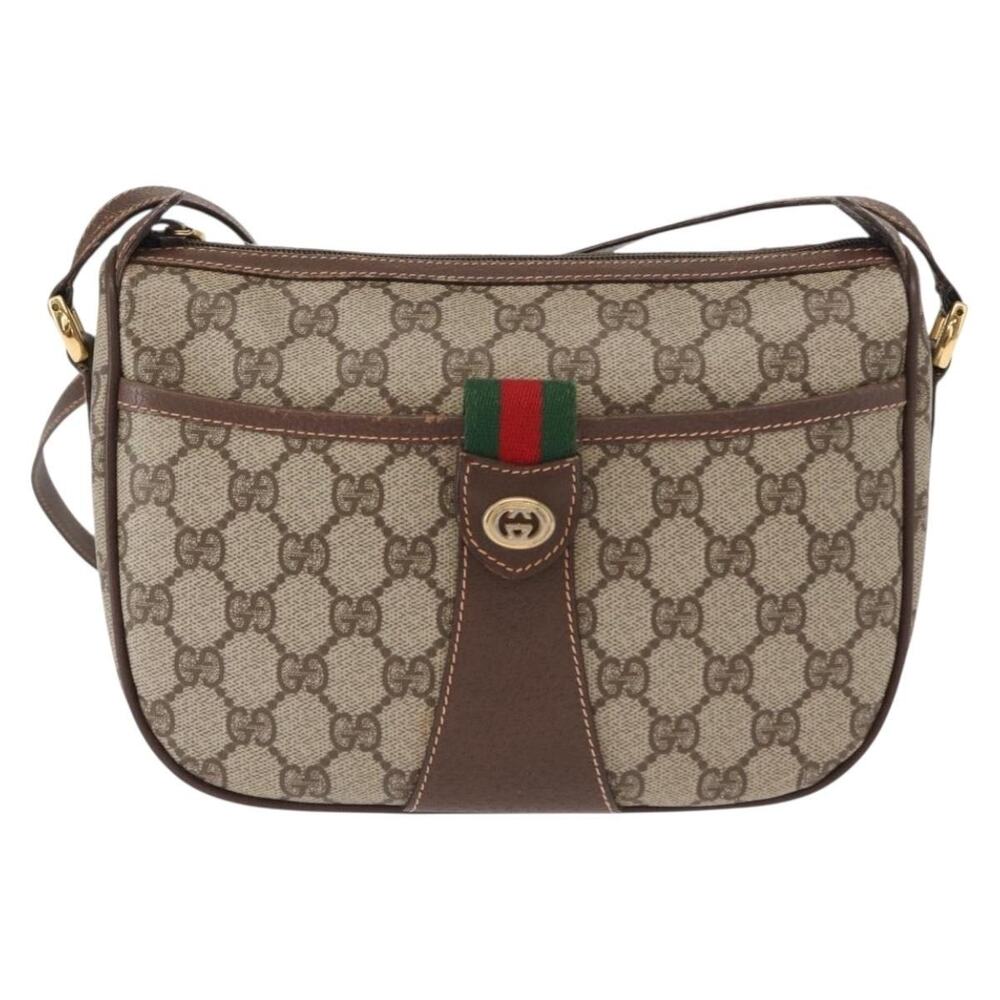 Gucci GG Supreme Web Shoulder Bag Beige